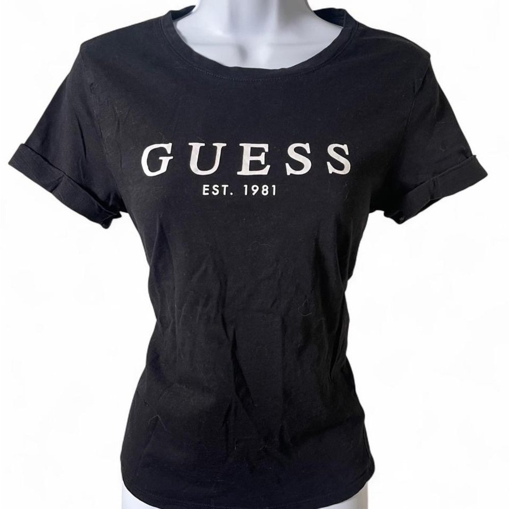 Vintage Guess Cotton Black Baby Tee